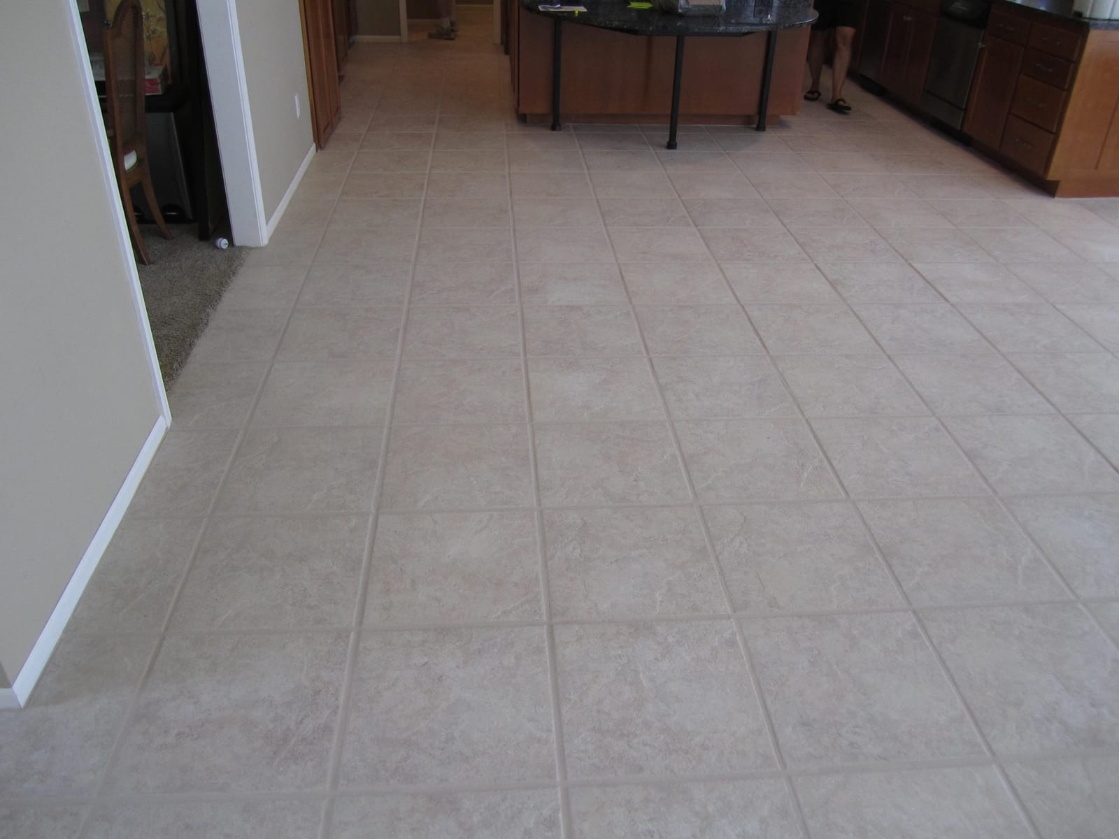 After: Kitchen tile, clean and color seal