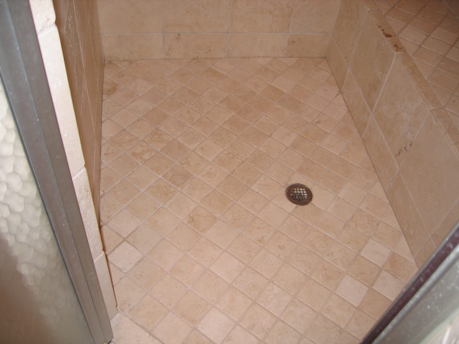 After: Travertine shower